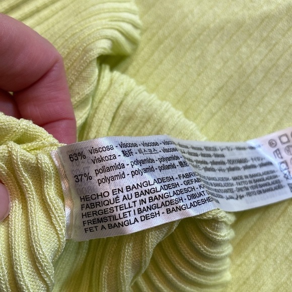 Zara Ribbed Stretch Neon Midi Dress - Picture 5 of 9